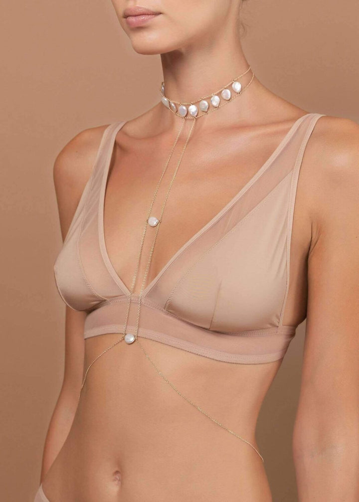 Crown Choker Pearl Body Chain - Tenue