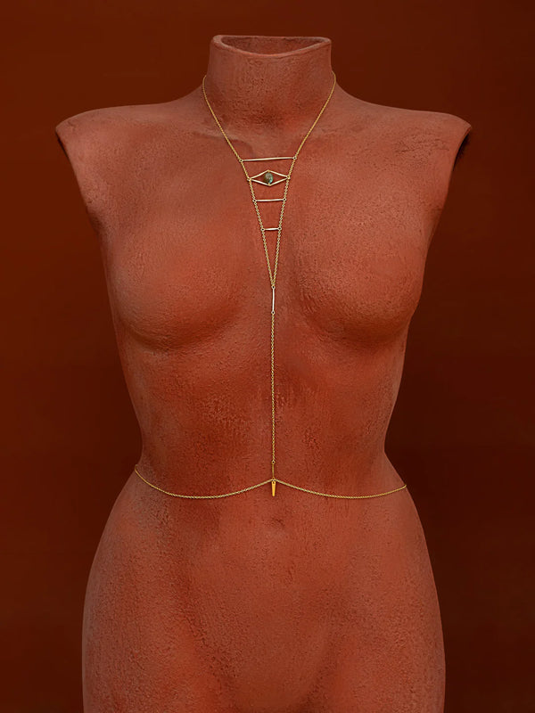 Cupid's Eye Gemstone Body Chain - Tenue