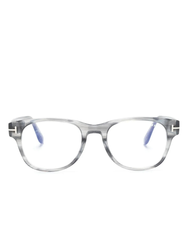 TOM FORD Eyewear FT5898B logo-engraved round-frame glasses - Tenue