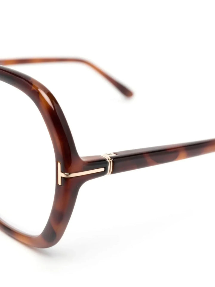 TOM FORD Eyewear tortoiseshell-frame oversized glasses - Tenue