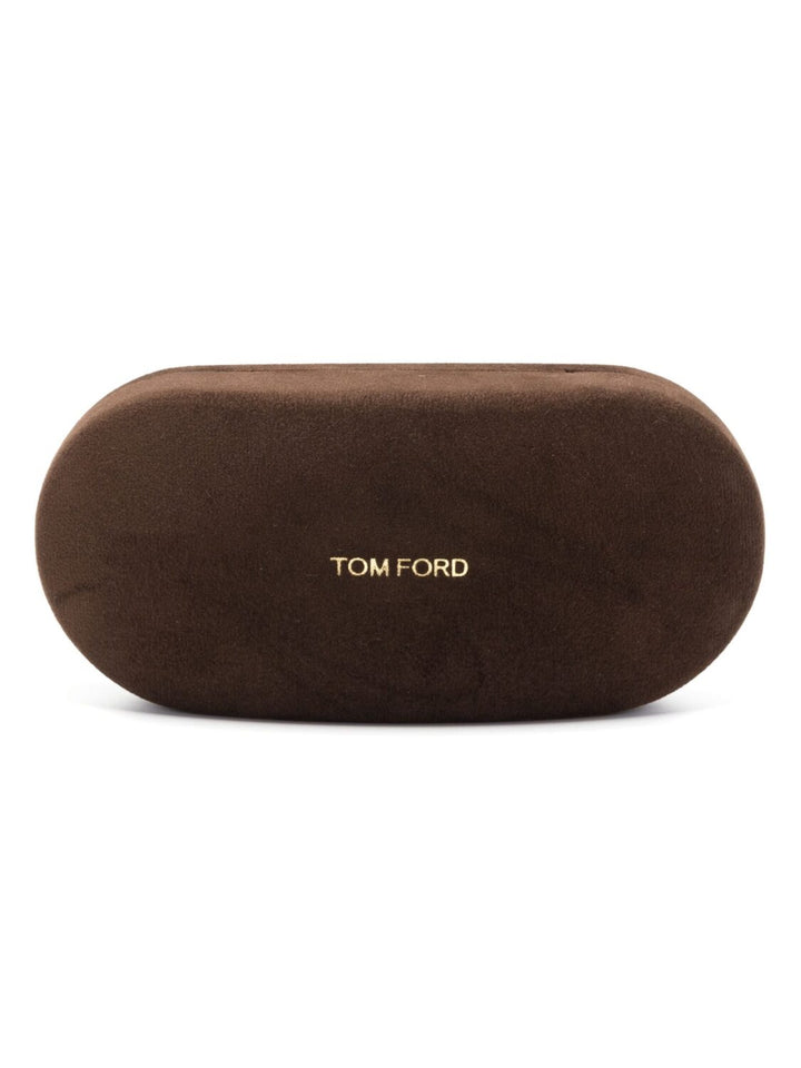 TOM FORD Eyewear logo-plaque round-frame glasses - Tenue