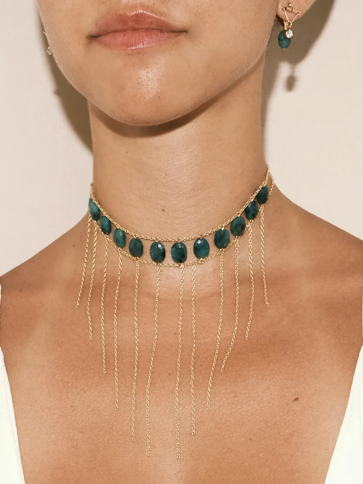 Waterfall Choker Gemstone - Tenue