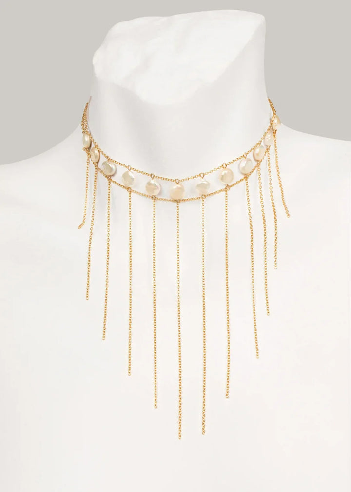 Waterfall Pearl Choker - Tenue